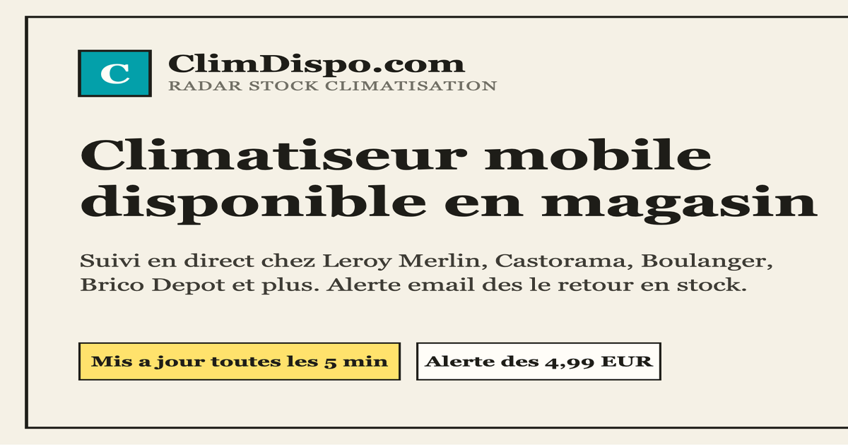 Midea PortaSplit en stock | Alertes France